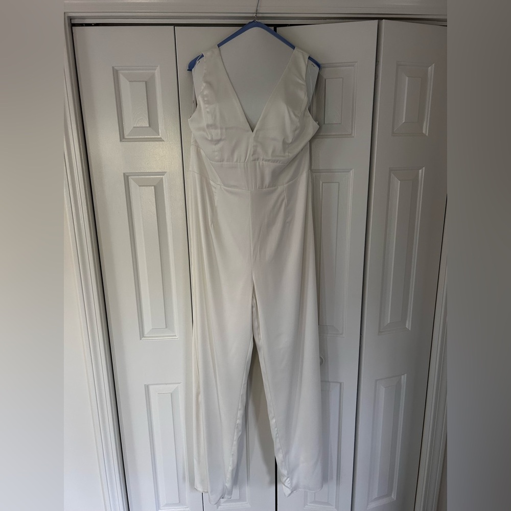 Silk White Jumpsuit from Lulus